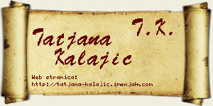 Tatjana Kalajić vizit kartica